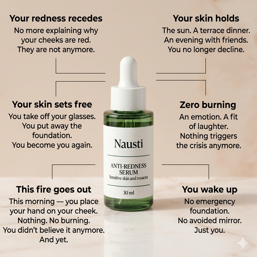 Anti-redness serum for sensitive skin and rosacea