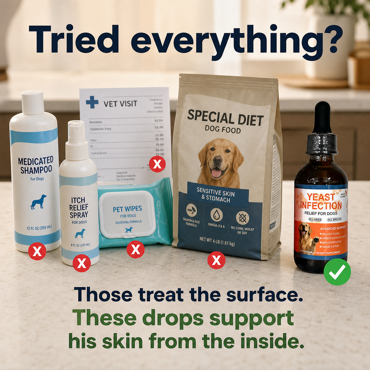 Natural Yeast & Skin Balance Support for Dogs