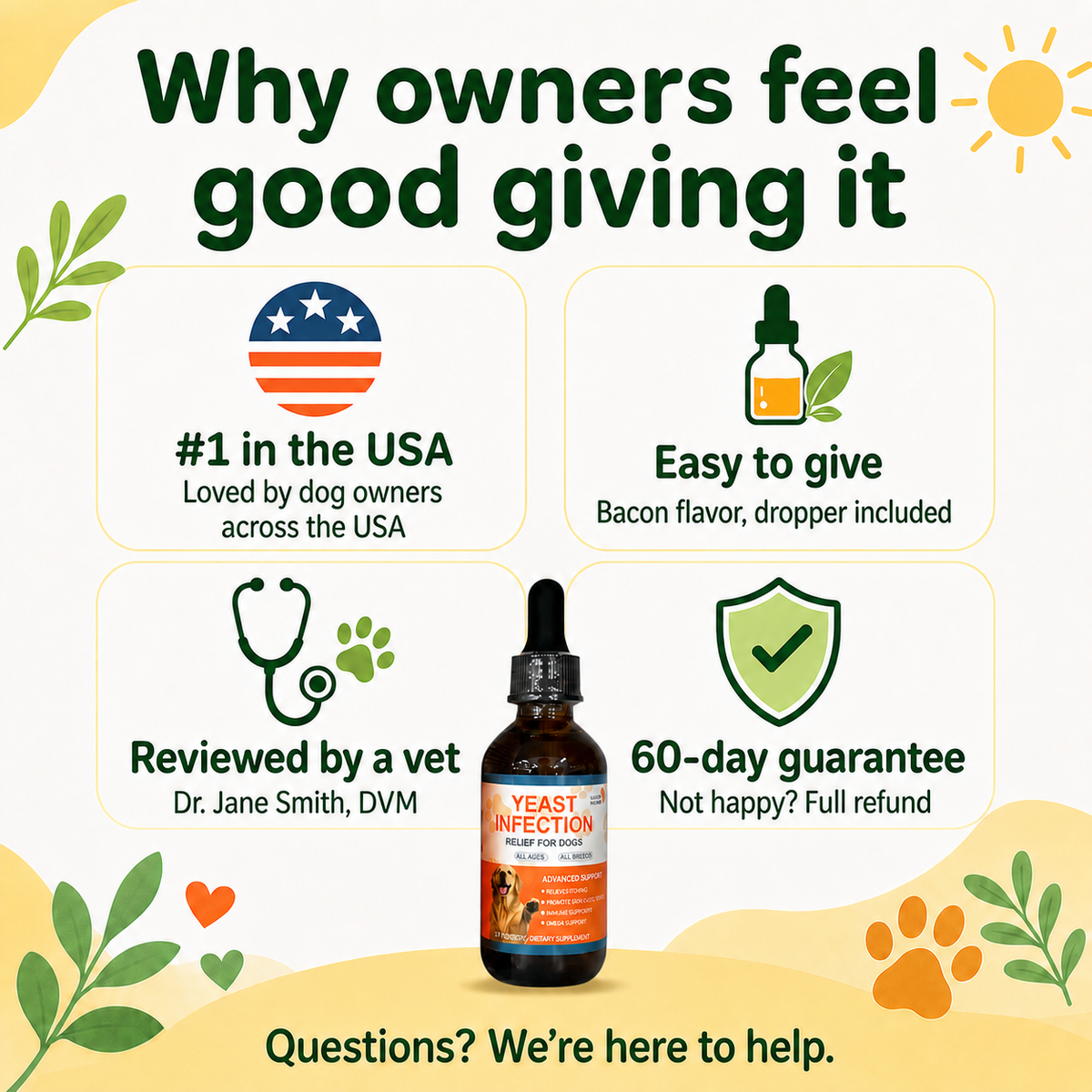 Natural Yeast & Skin Balance Support for Dogs
