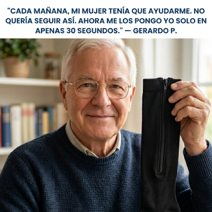 Medias de compresión con cremallera