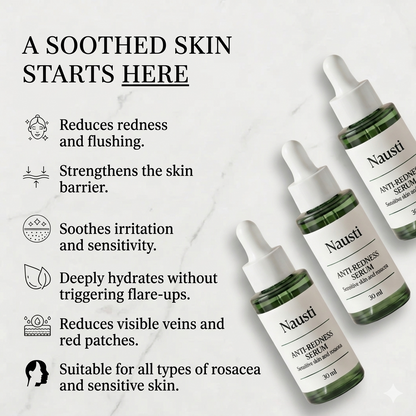 Anti-redness serum for sensitive skin and rosacea