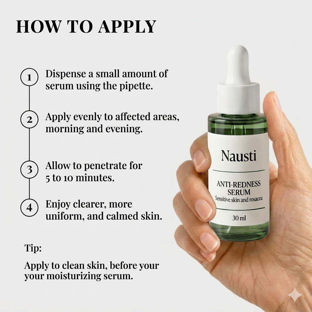 Anti-redness serum for sensitive skin and rosacea