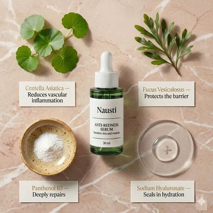 Anti-redness serum for sensitive skin and rosacea