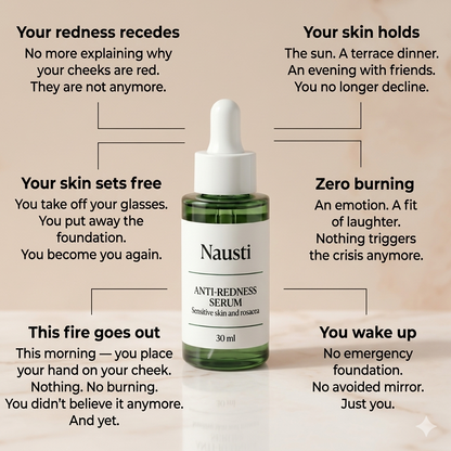 Anti-redness serum for sensitive skin and rosacea