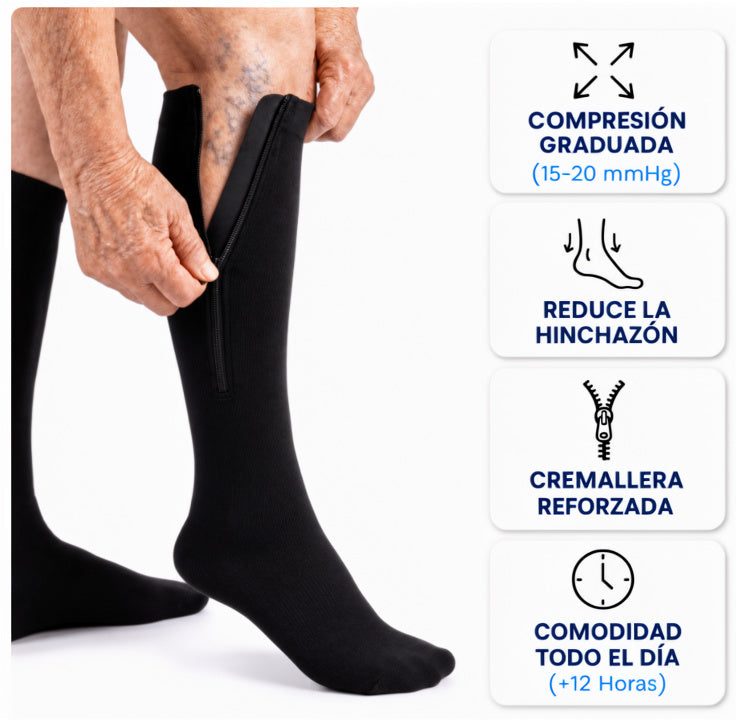 Medias de Compresión con Cremallera